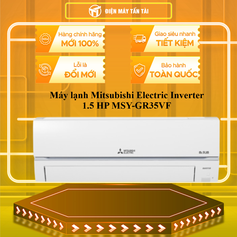 (TOÀN QUỐC) - MSY-GR35VF - Máy lạnh Mitsubishi Electric Inverter 1.5 HP MSY-GR35VF