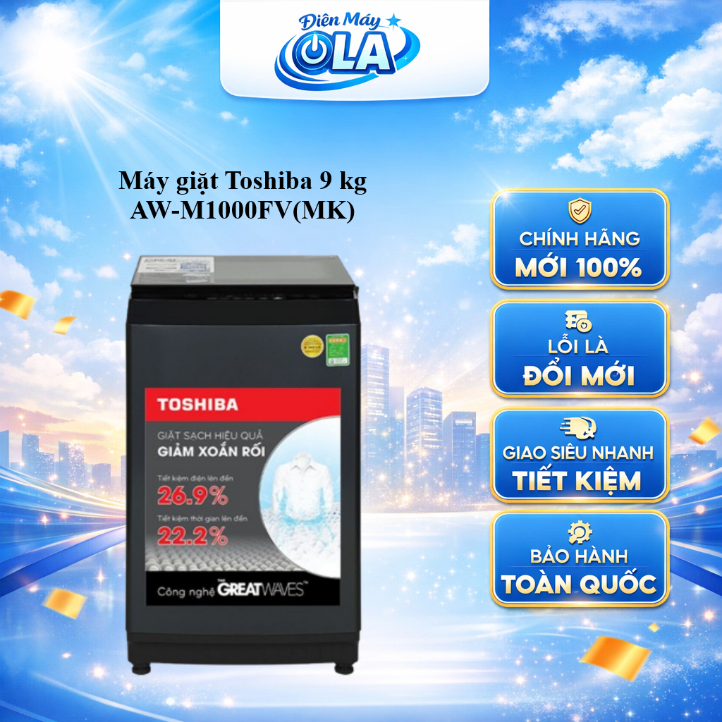 (TOÀN QUỐC) - AW-M1000FV(MK) - Máy giặt Toshiba 9 kg AW-M1000FV(MK)