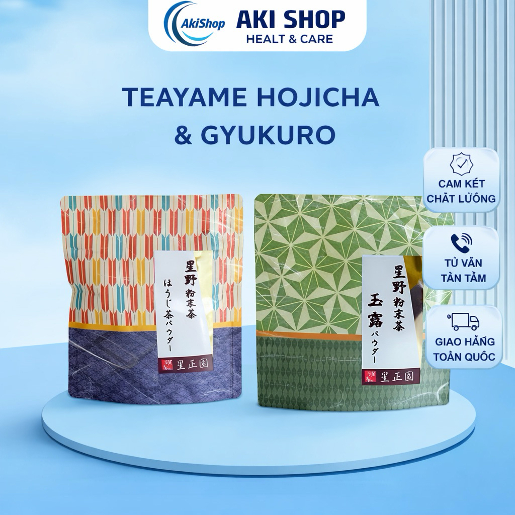 Hoshino Tea Yame Bột Matcha Gyokuro Hojicha Thơm Béo - Hậu Vị Dày, Mượt, Độ Umami Cao