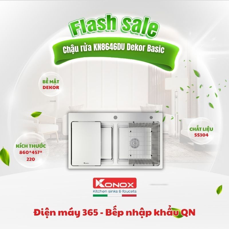 Chậu Rửa Bát Konox KN8646DU Dekor dòng Dekor Series chống xước cao cấp