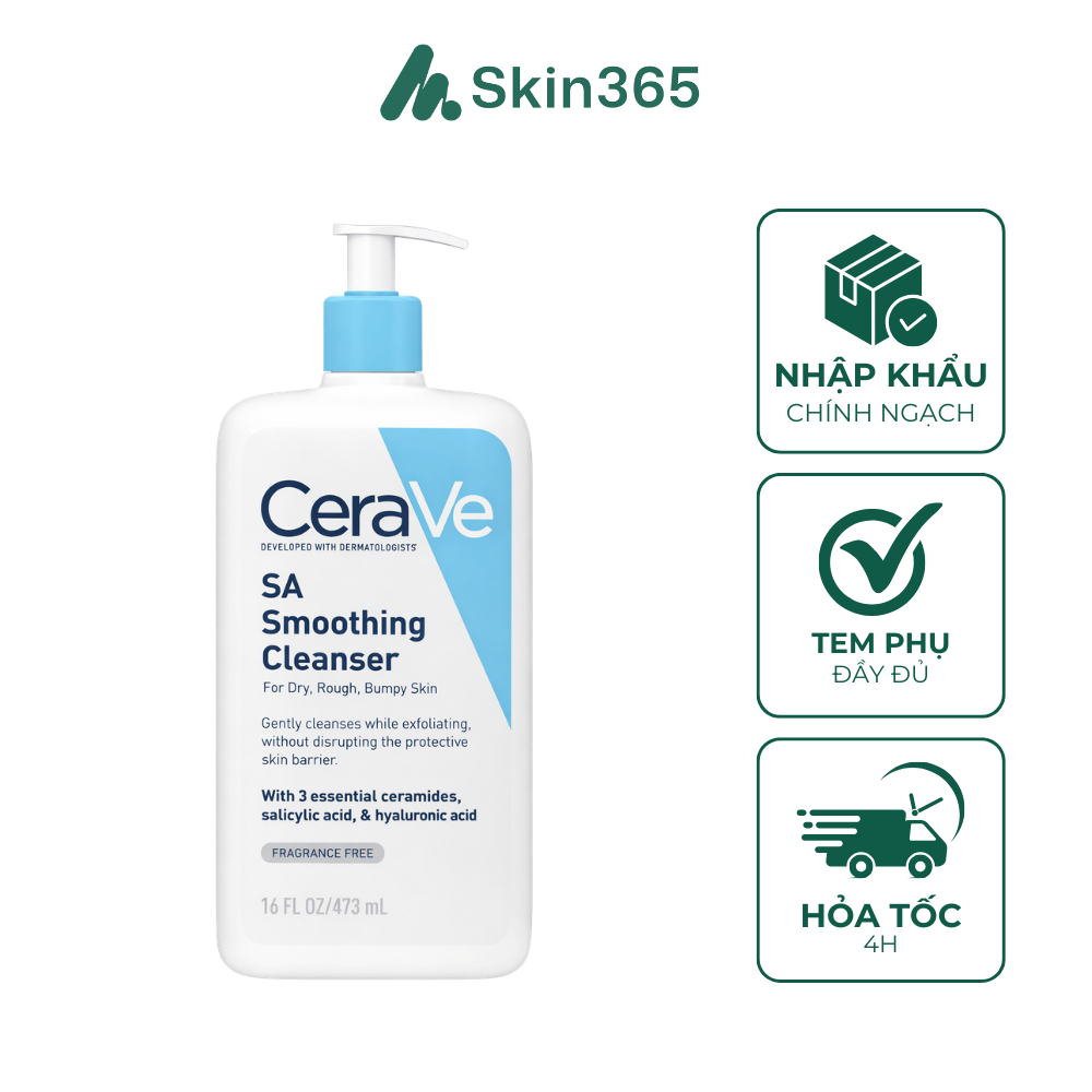 Sữa Rửa Mặt CeraVe SA Smoothing Cleanser 473mL