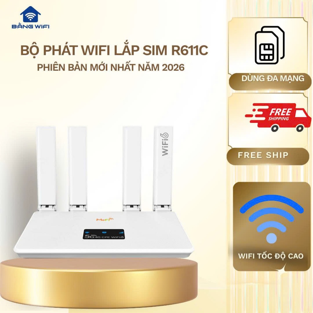 Bộ phát wifi 4G 4 ăng ten siêu khỏe R611C