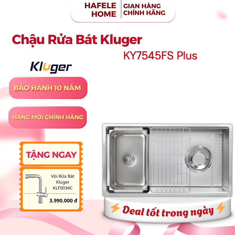 Chậu rửa bát Kluger POSCO 304 chống xước KY7545FS – S75 - Chống Bám Dầu Mỡ - EEH