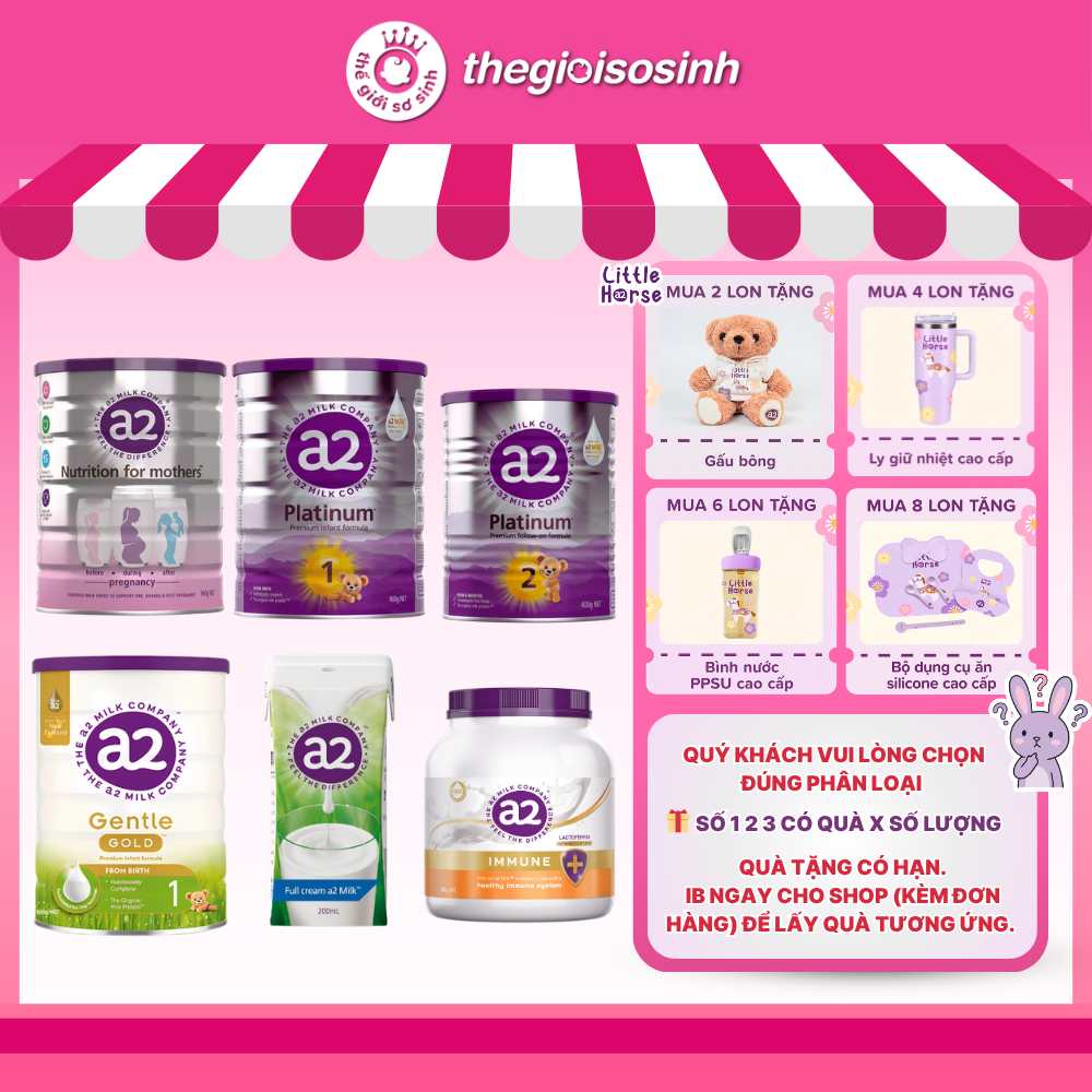 [✨20.5 RẺ VÔ ĐỊCH + QUÀ A2] Sữa A2 Platinum Gentle Gold Immune Lactoferrin Số 1 2 3 4 Chính Hãng Cho