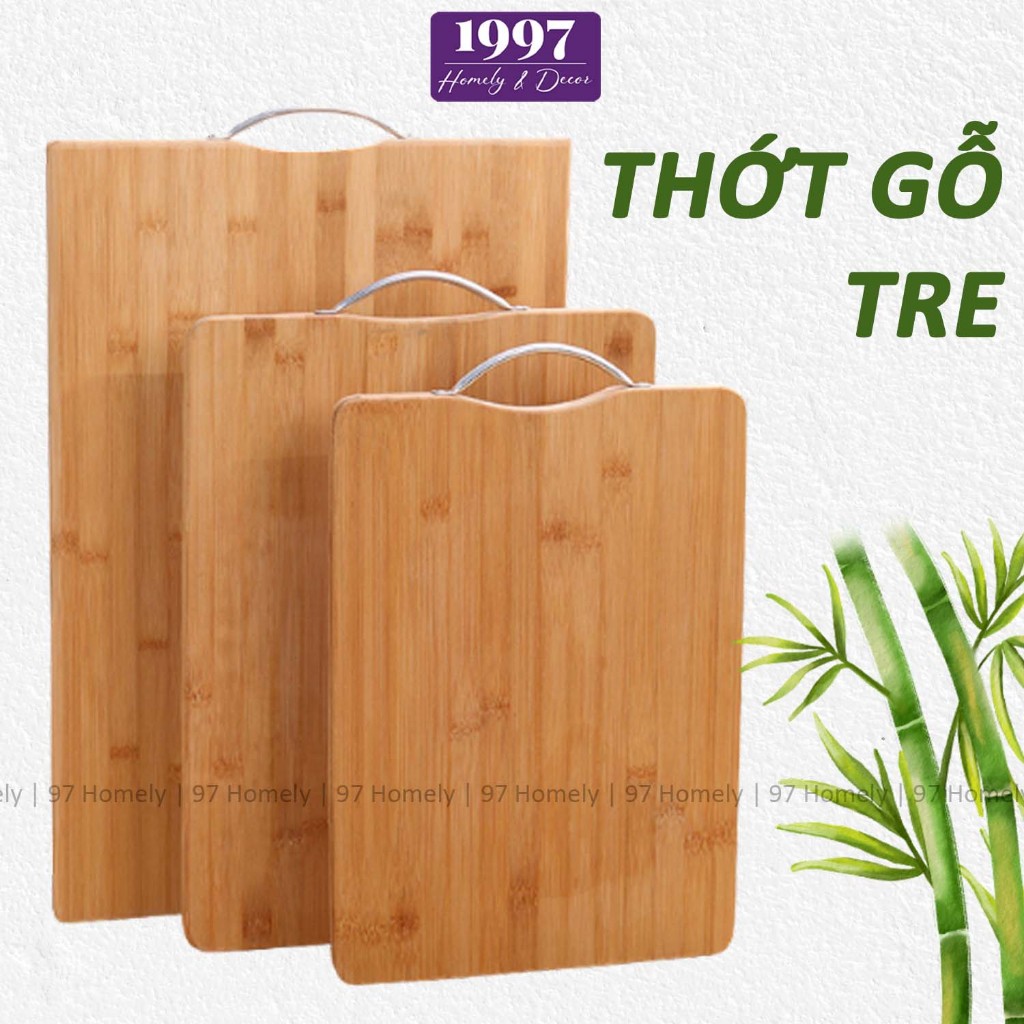 Thớt Gỗ Tre Tự Nhiên Kháng Khuẩn 97Homely Cao Cấp Nhiều Kích Thước Chống Xước DT240302801