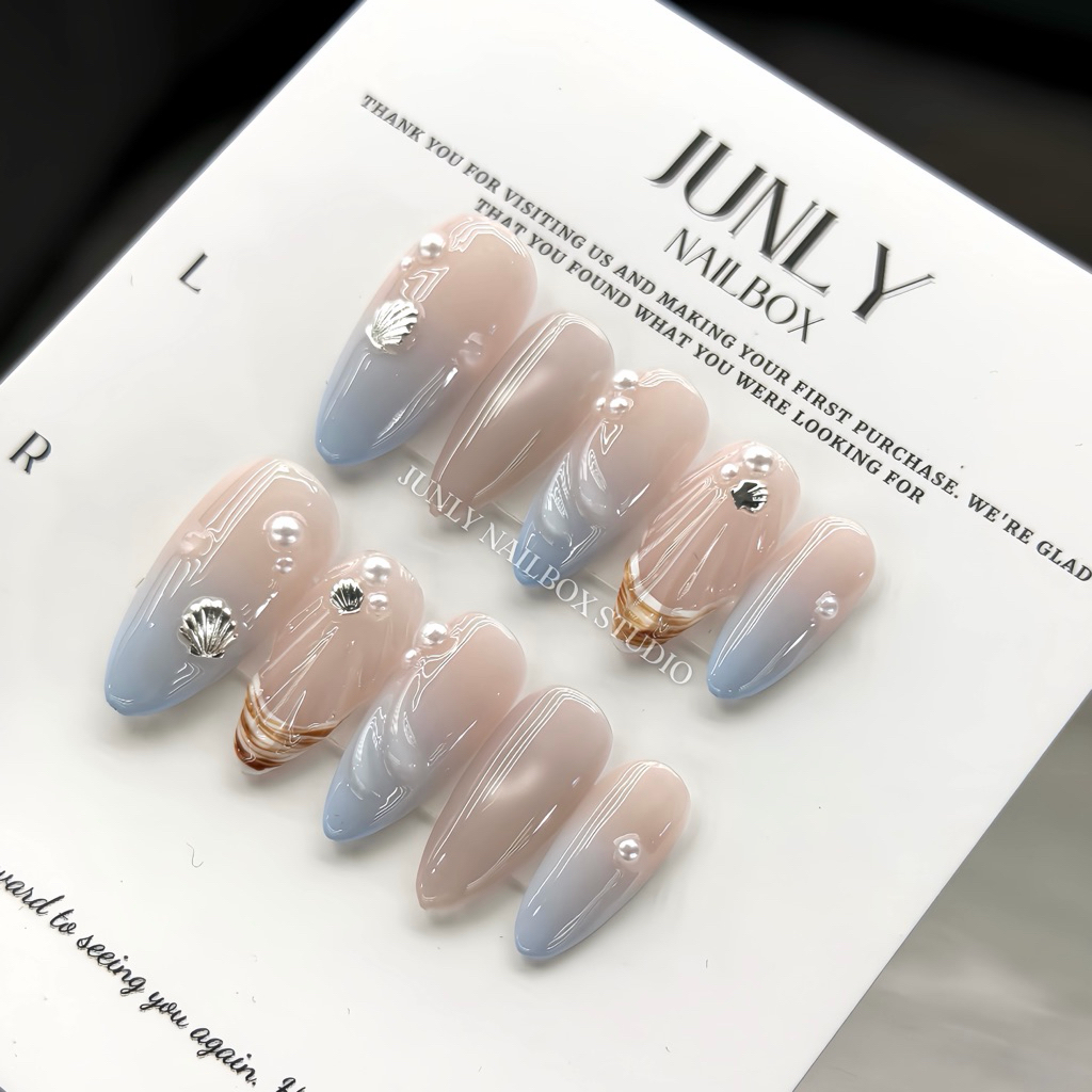 Nailbox thiết kế JUNLY móng tay giả sao đi biển mắt mèo cho nữ mã 816