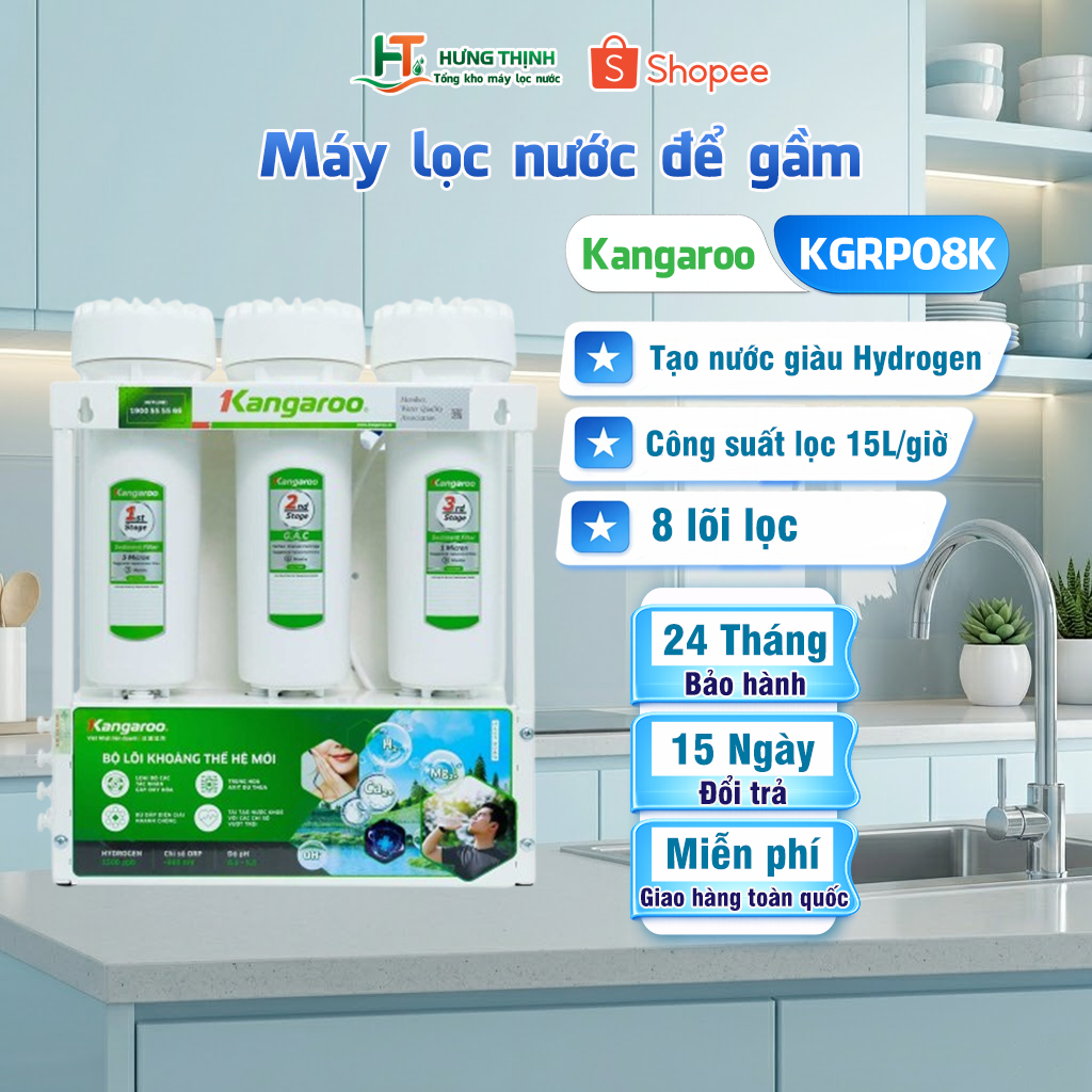 Máy lọc nước Kangaroo Hydrogen KGRP08K-chính hãng -Hưng Thịnh