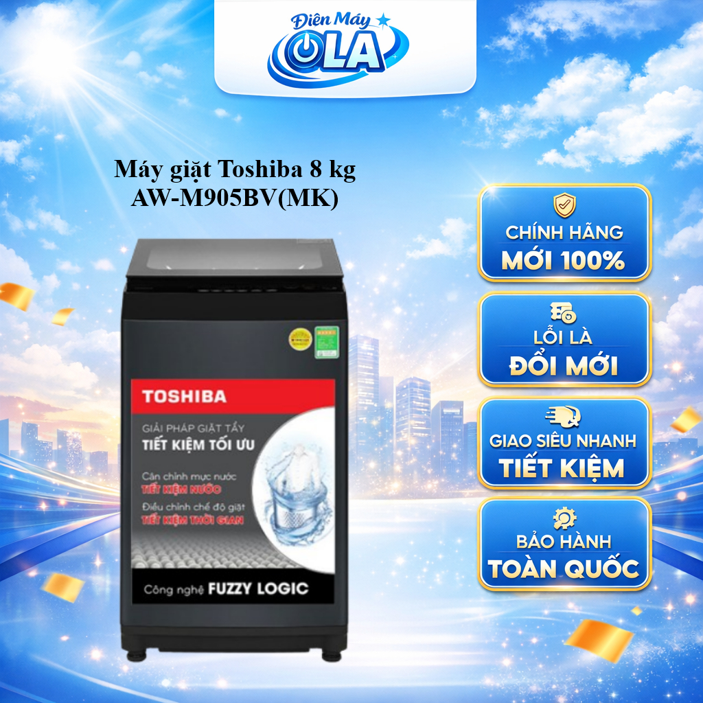 AW-M905BV(MK) - Máy giặt Toshiba 8 kg AW-M905BV(MK) - GIAO TOÀN QUỐC
