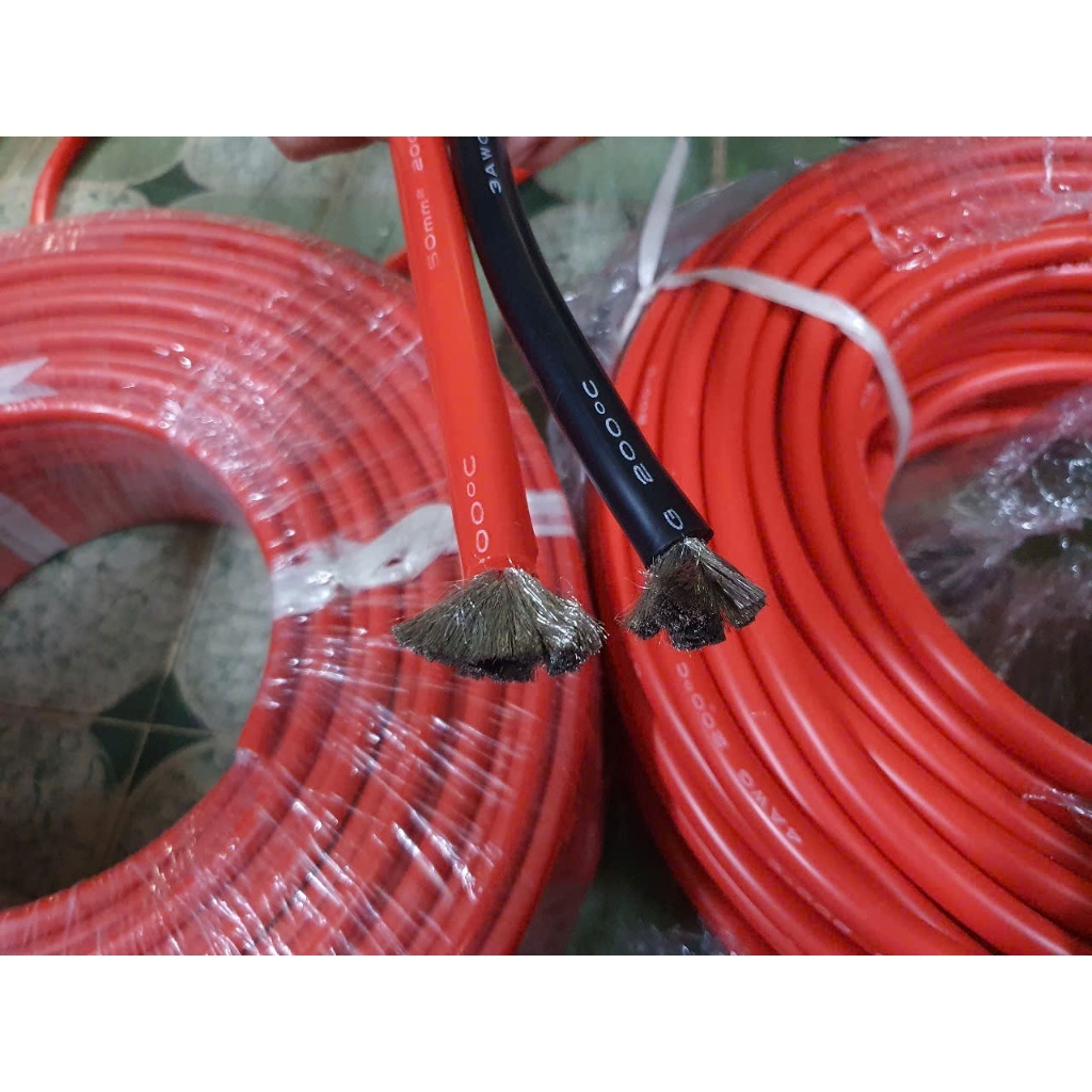 Mét Dây AWG siêu mềm, chịu nhiệt độ cao, dòng điện lớn 8AWG