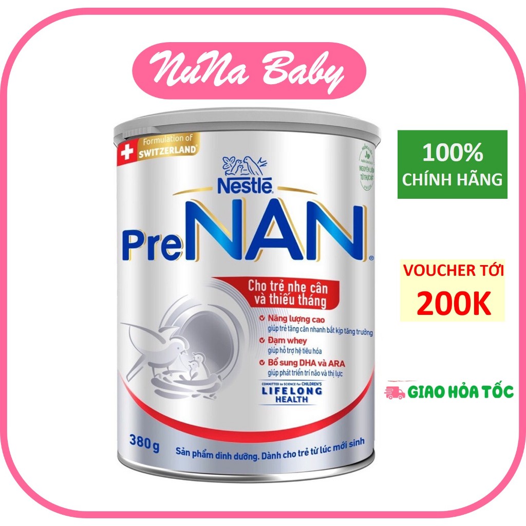 Sữa Bột Nestle Pre Nan 380g cho Trẻ Nhẹ Cân Thiếu Tháng