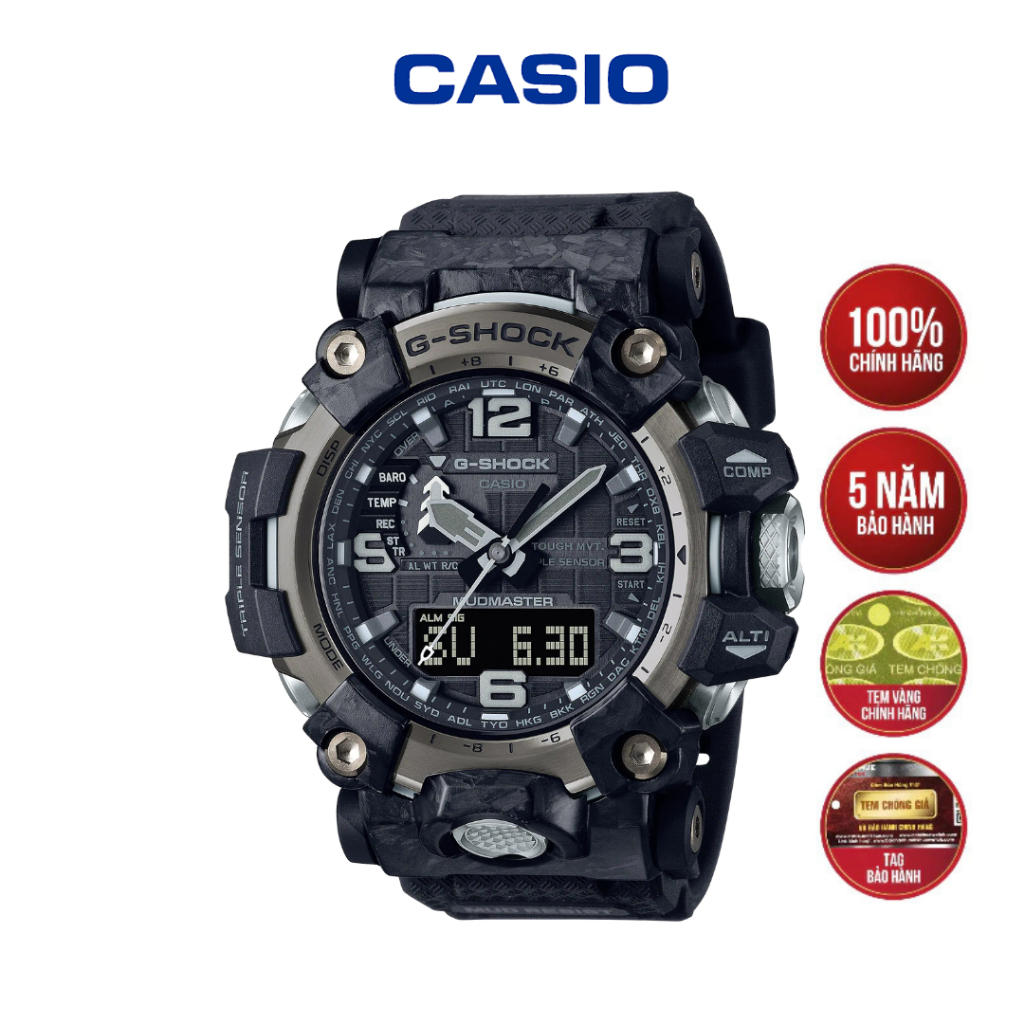 Đồng Hồ Casio G-Shock Mudmaster GWG-2000-1A1DR Thiết Kế Cấu Trúc Carbon Bền Bỉ - Hàng Chính Hãng