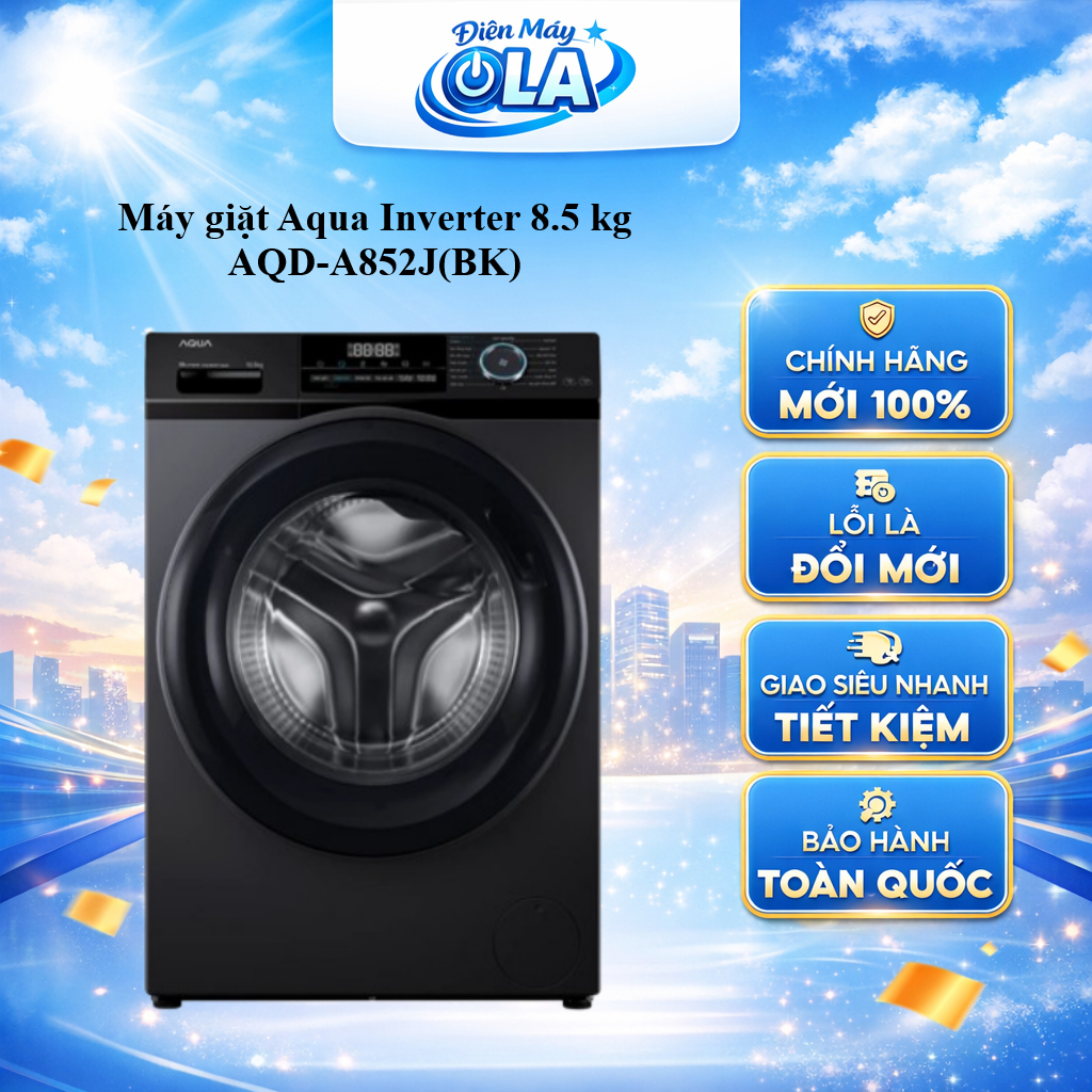 AQD-A852J(BK) - Máy giặt Aqua Inverter 8.5 kg AQD-A852J(BK) - GIAO TOÀN QUỐC