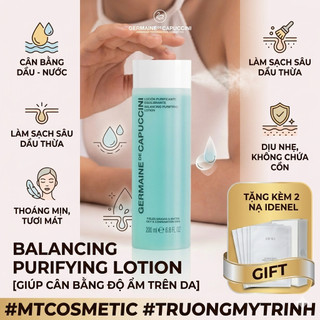 Toner Balancing Purifying Lotion Germaine De Capuccini 200ml Lotion Thanh Lọc Và Cân Bằng Da Hỗn Hợp
