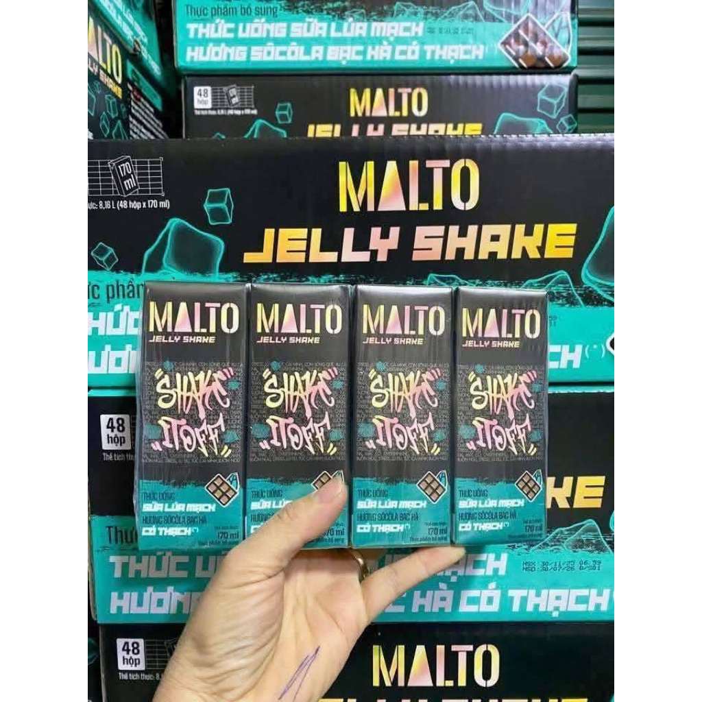 Lốc Sữa MALTO Nho - Bạc Hà Có Thạch 180ml x 4 Hộp