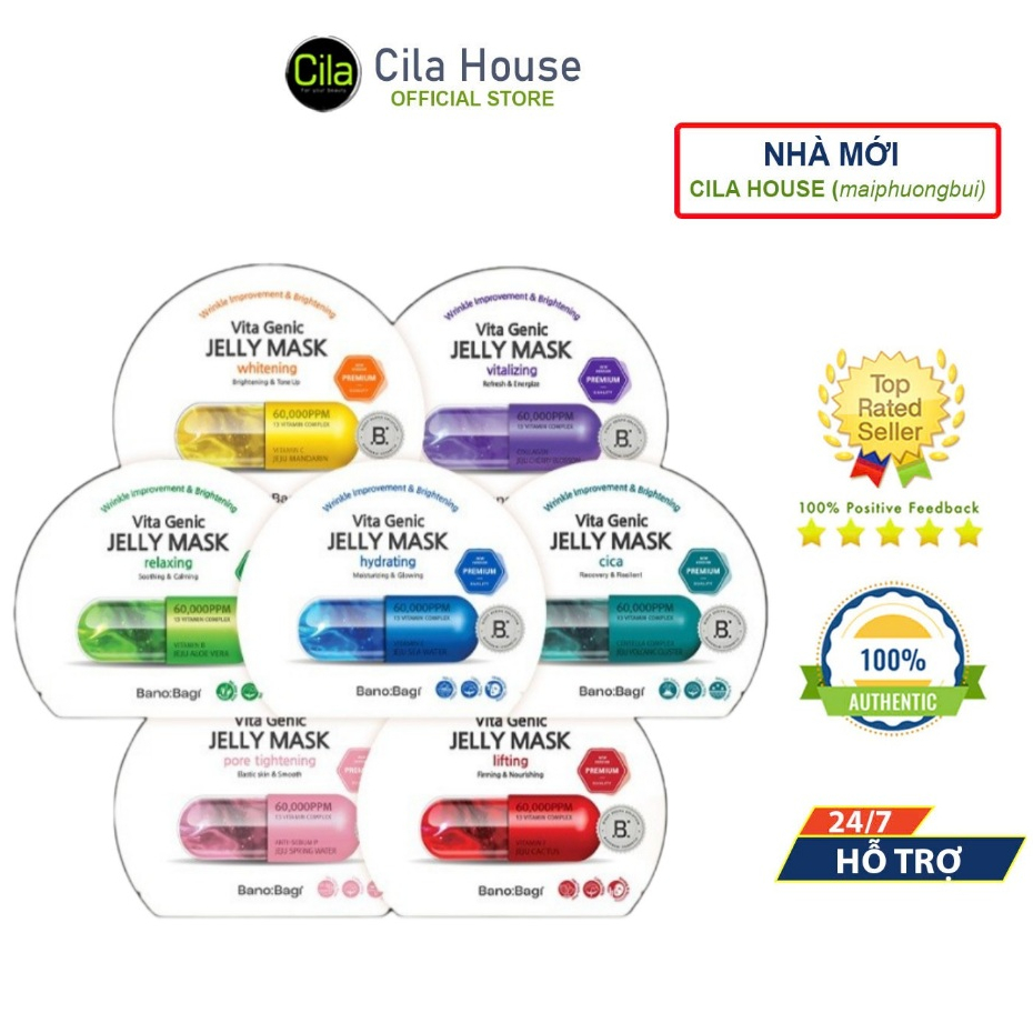 Combo Mặt nạ Banbagi Vita Genic Cấp ẩm, Phục hồi, Trắng sáng da - Cila House