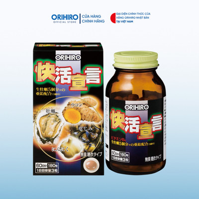Viên uống tinh chất hàu tươi tỏi nghệ Orihiro 180 viên