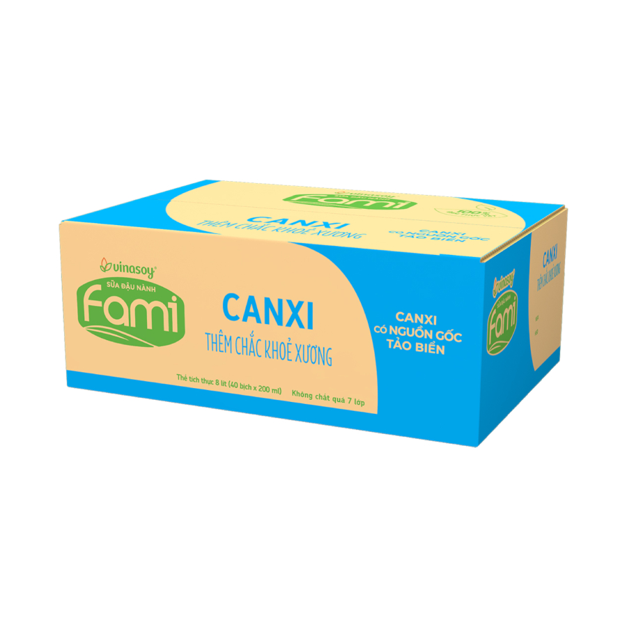 Thùng 40/36 bịch sữa đậu nành Fami Canxi/ Vinasoy Fami bịch 200ml