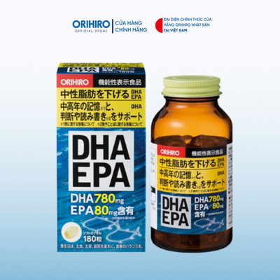 Viên uống bổ não DHA EPA Orihiro 180 viên