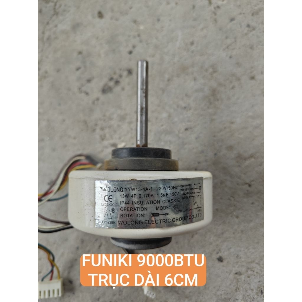 Motor quạt dàn lạnh điều hoà Funiki 9000BTU 13W Tháo máy