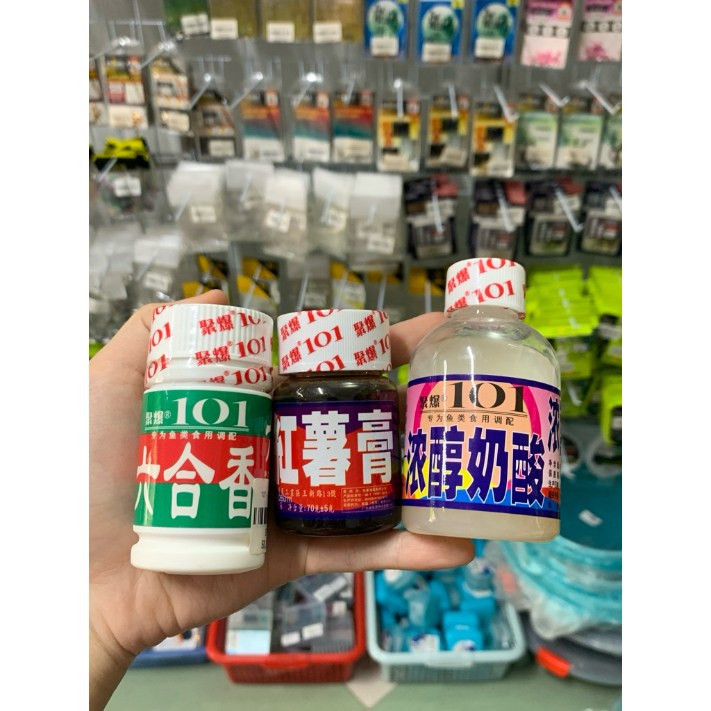Combo Hương liệu câu chép 101 hiệu quả cao: Tương sữa chua +Mật Khoai +Lục hợp hương 101