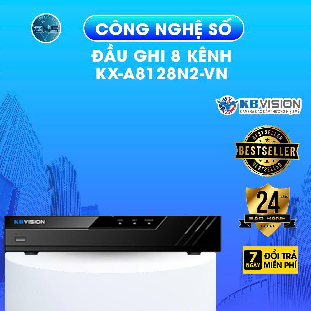 Đầu ghi hình camera IP 8 kênh KBVISION KX-A8128N2 hàng chính hãng