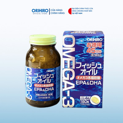 Viên uống dầu cá Omega-3 hỗ trợ tim mạch Orihiro 180 viên