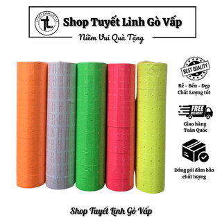 01 cuộn tem giá 1.5cm dùng cho máy bấm giá – Nhãn dán giá tiền, giấy in thấm mực nhanh
