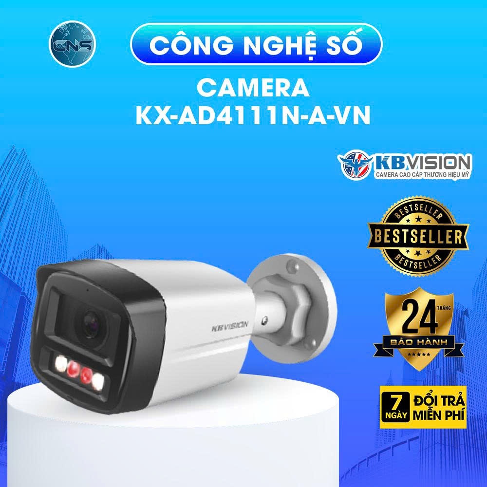 Camera IP KBVISION KX-AD4111N-A-VN Thân Cố Định Ngoài Trời 4.0MP Có Mic Tính Năng Thông Minh, chính 