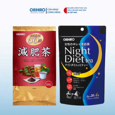Combo Hỗ trợ Giảm mỡ thừa Orihiro hiệu quả ( Genpi + Trà 24 )