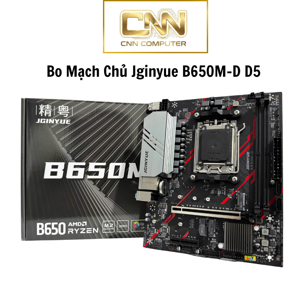 Main JGINYUE B650M-D D5, Hiệu Năng Mạnh, DDR5 Tốc Độ Cao, Build PC Gaming & Đồ Họa