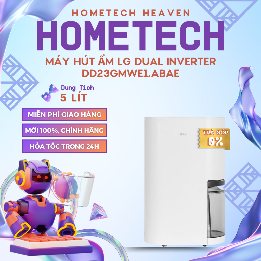 [GIAO TOÀN QUỐC] Máy hút ẩm LG Dual Inverter DD23GMWE1.ABAE - CHÍNH HÃNG
