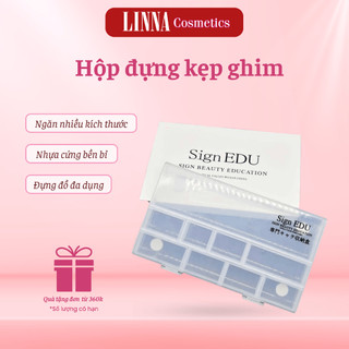 Hộp nhựa đựng ghim kẹp tóc 9 ngăn nhựa cứng siêu bền tiện lợi cho thợ trang điểm