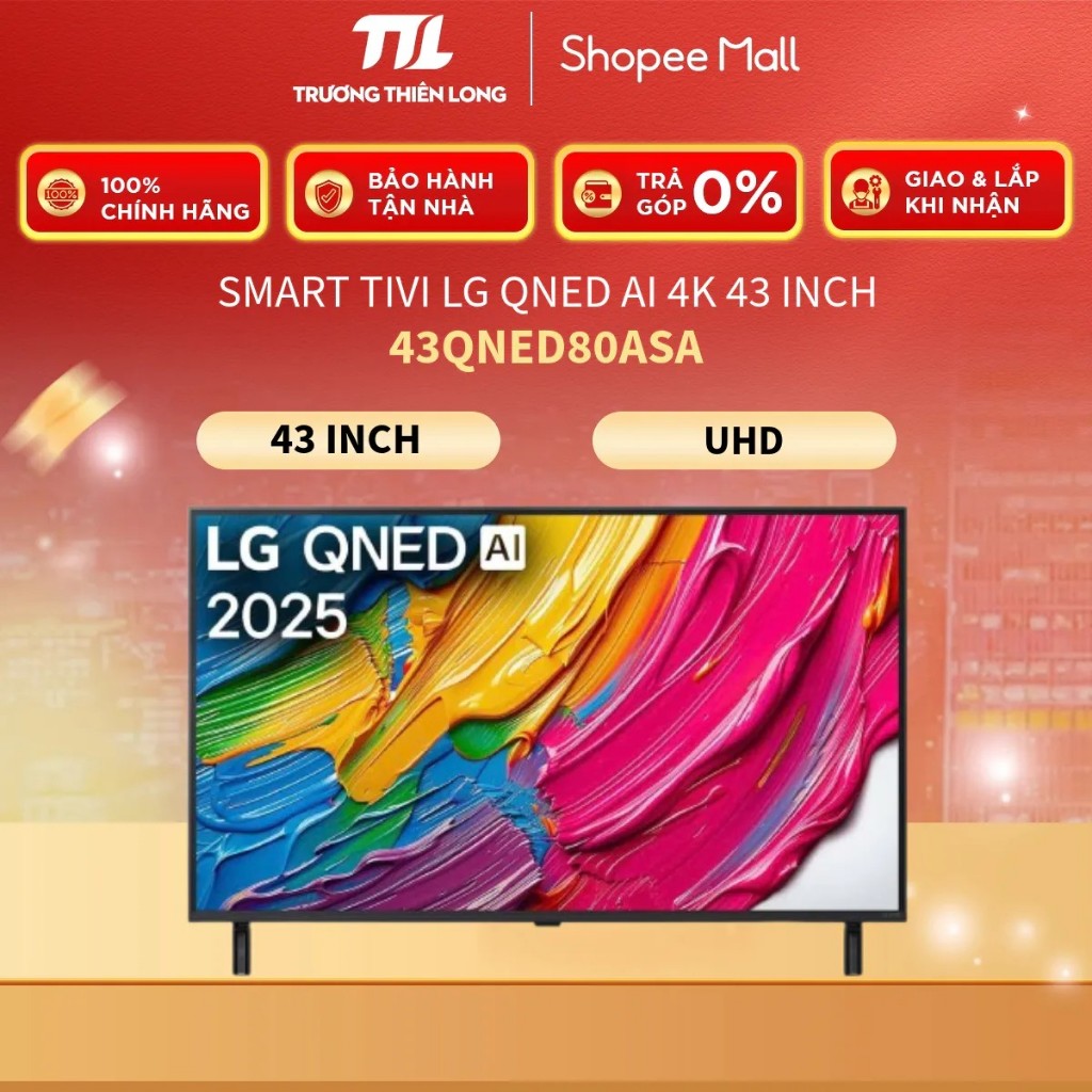 43QNED80ASA | 50QNED80ASA | 55QNED80ASA | 65QNED80ASA -  Smart TV LG 50 Inch QNED AI QNED80 4K 2025 