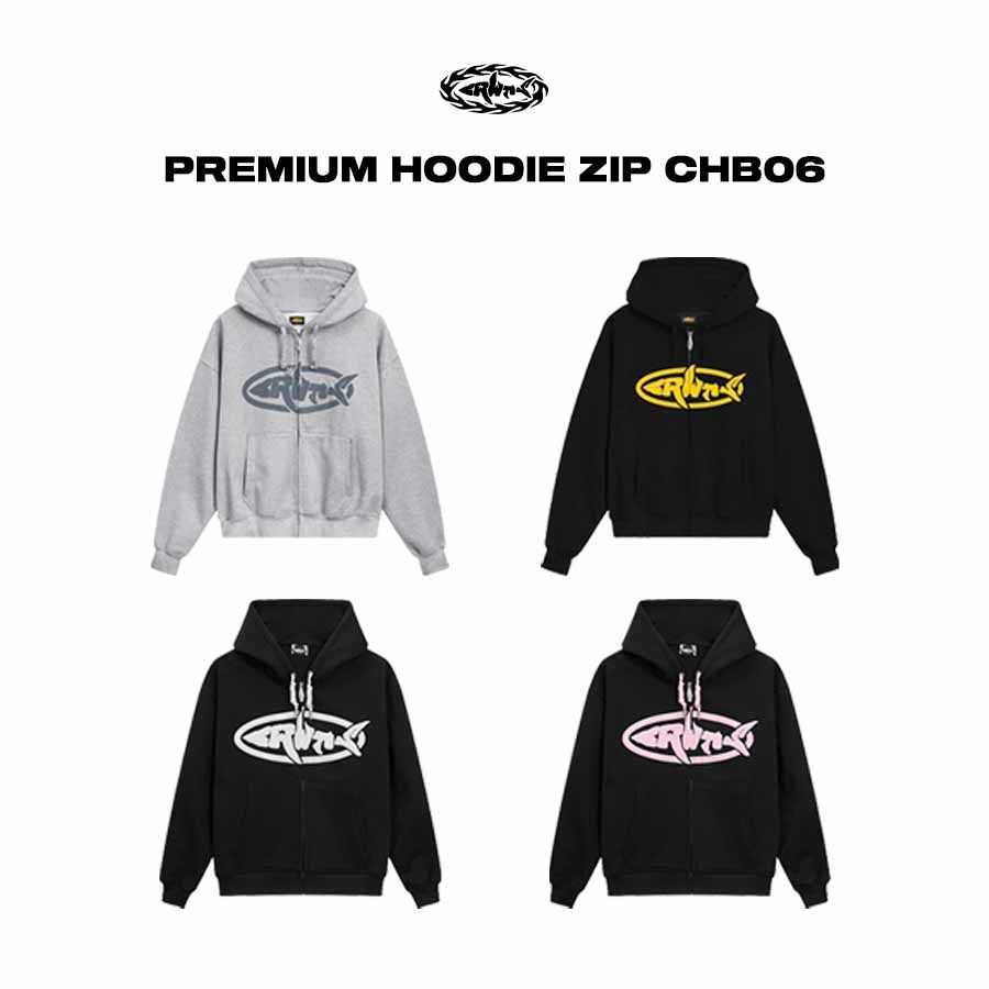 Áo Hoodie Zip Cruehawts Signature/ Premium FW24