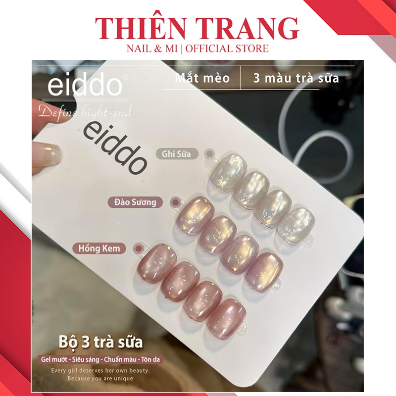 Sơn Gel Mắt Mèo Eiddo Ghi Sữa, Daosuong, Hồng kem - Tone mắt mèo hồng nude dễ sử dụng - Chuộng da - 