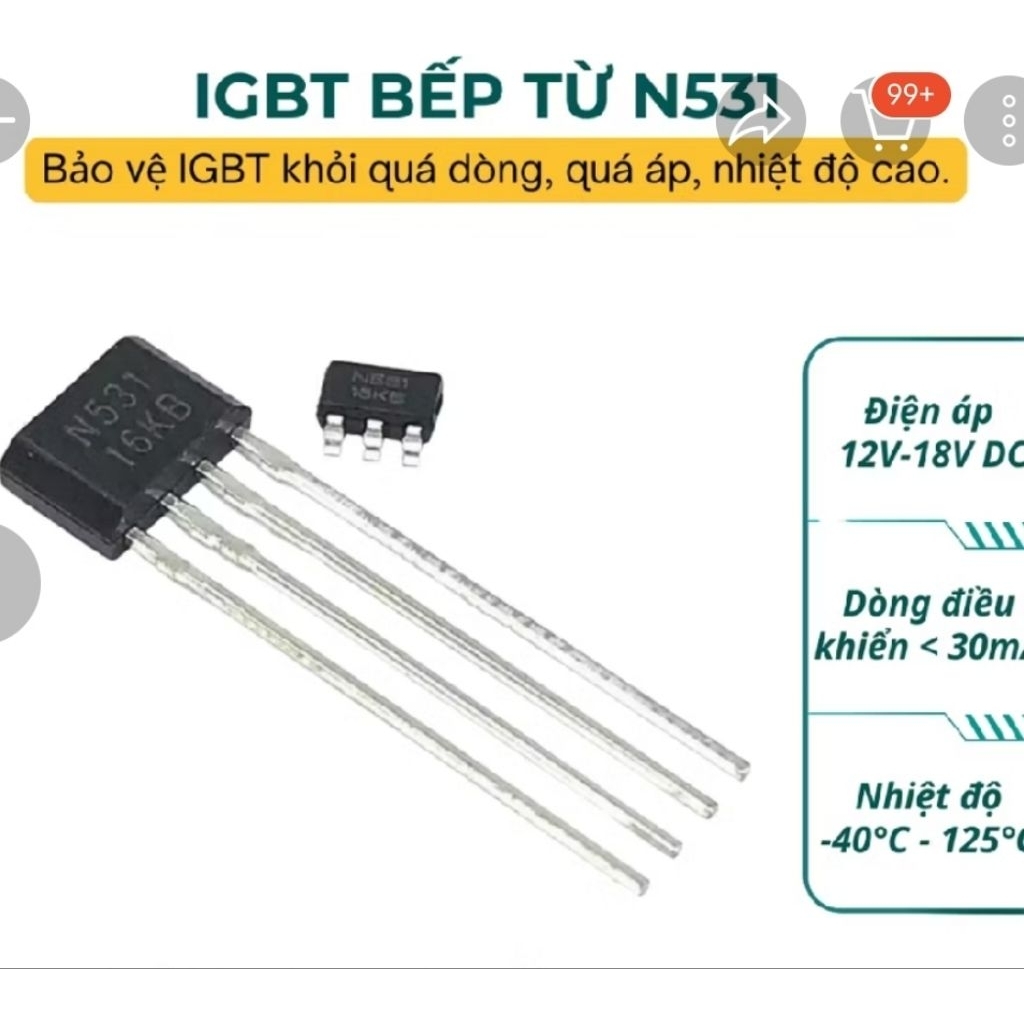 Combo 5 IC điều khiển N531 Dip 4  SOT23-5 chân dán chân cắm IC lái IGBT bếp từ chân dán (Túi 5 chiếc
