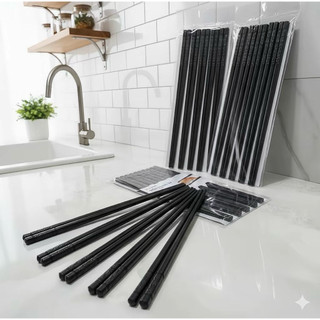Bộ 5 đũa nhựa Việt Nhật Plastic 24cm, Đũa dùng gia đình, nhà hàng, khách sạn - Đũa nhựa ABS nguyên sinh cao cấp, an toàn