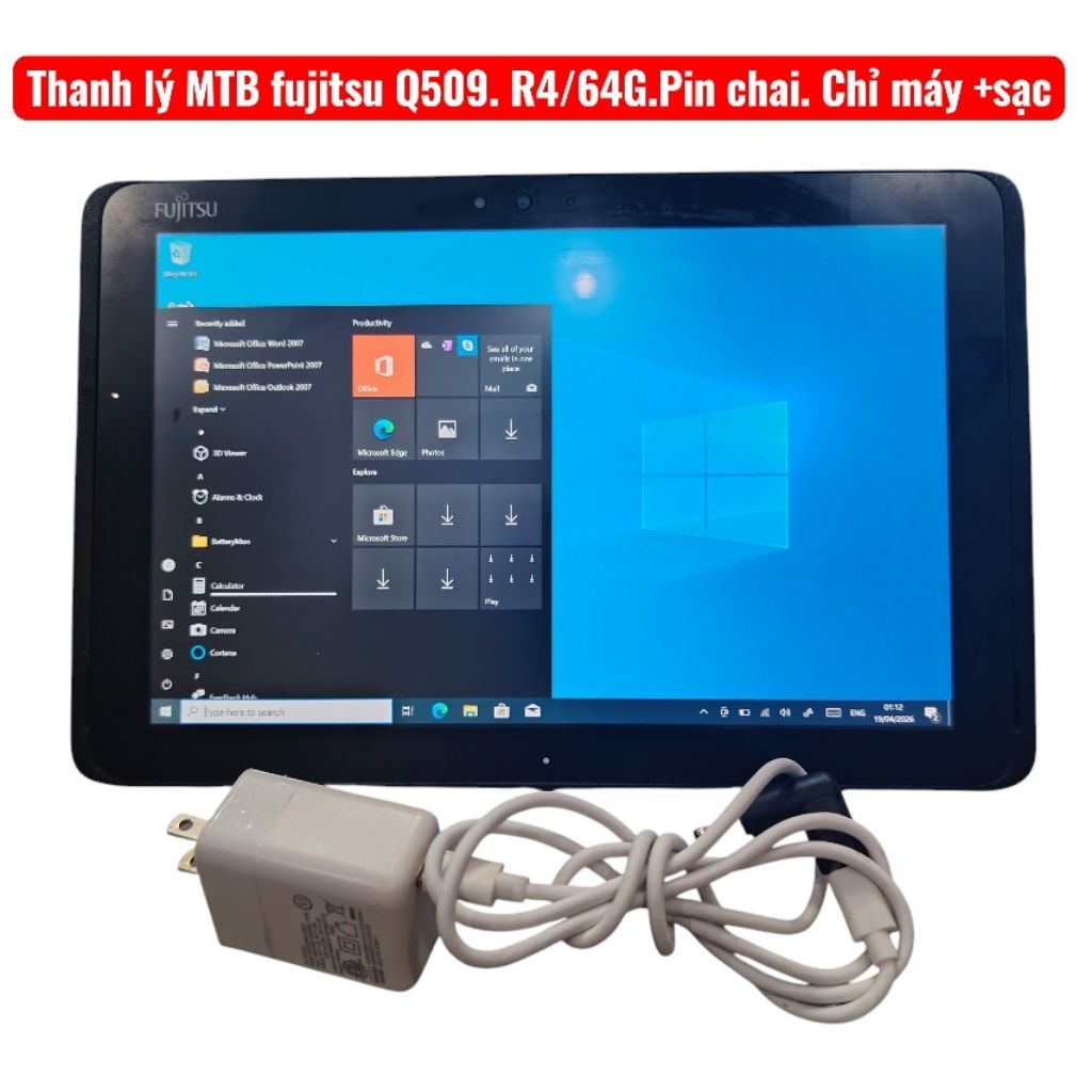 Thanh lý MTB fujitsu arrow tap Q509.R4/64g.maý đẹp.pin bi Chai dùng 10 phút