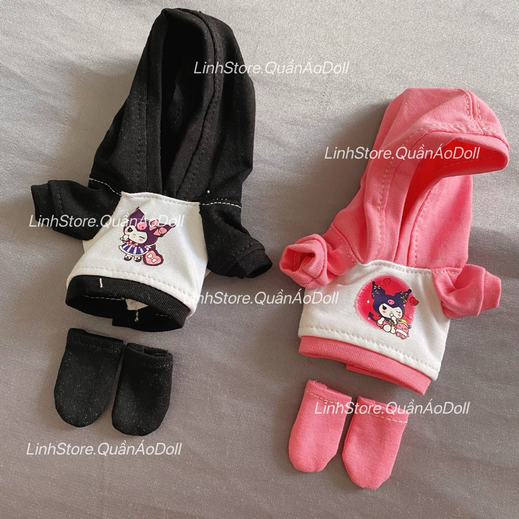 [Quần áo búp bê ] SET HODDIE TẤT SÀNH ĐIỆU DOLL 5IN