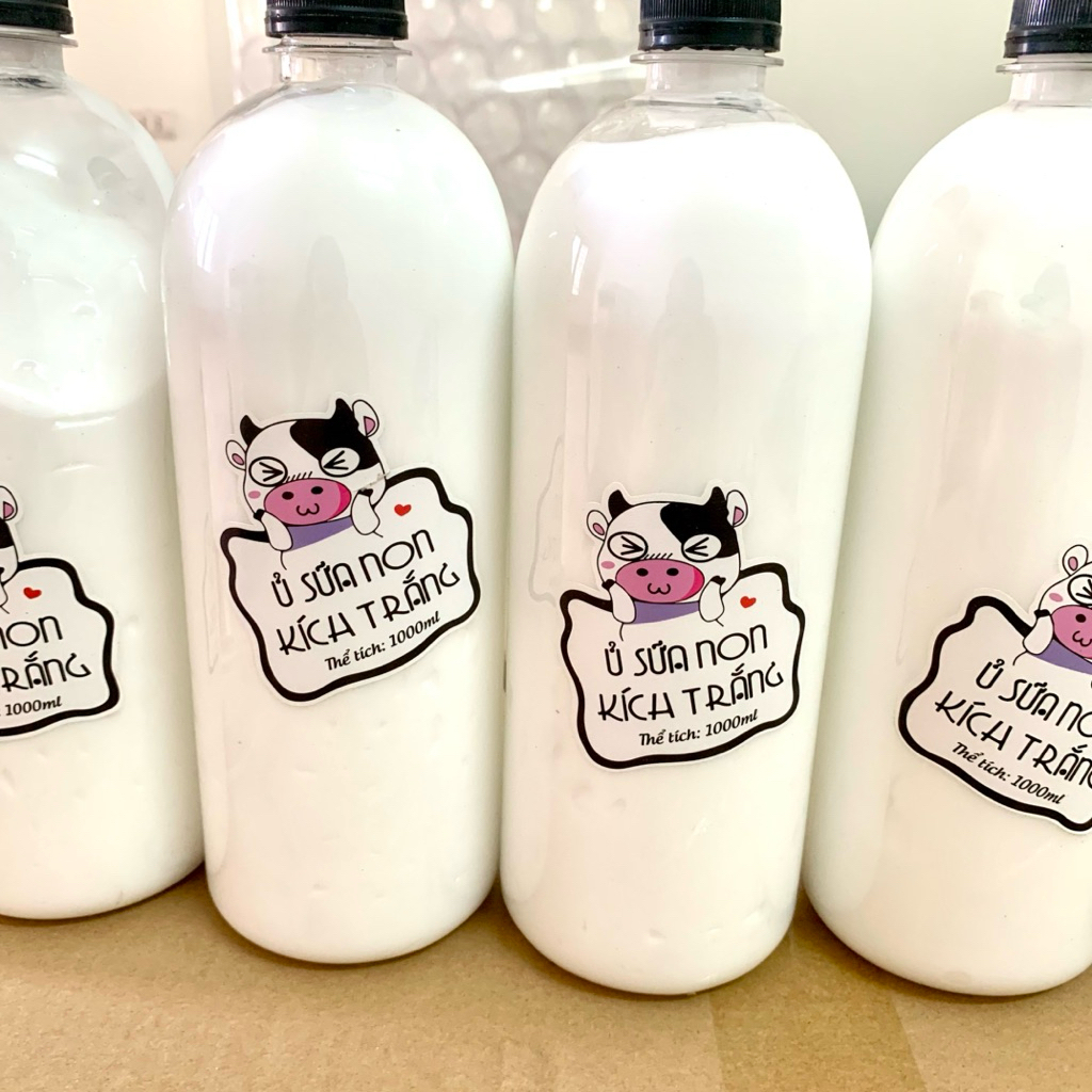 Ủ sữa non kích trắng chai 1000ml dùng cả face và body