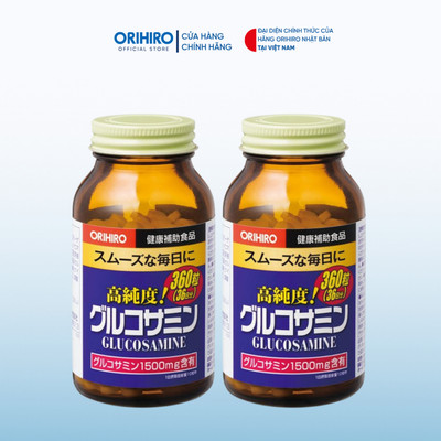 Combo 2 hộp Glucosamine Orihiro Nhật Bản giảm đau xương khớp 72 ngày ( 2 hộp 360 viên )
