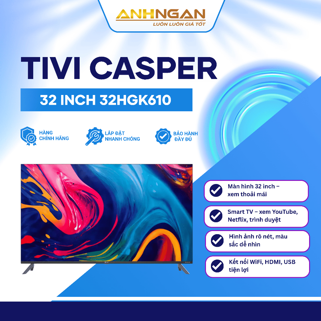 Smart Tivi Casper 32 Inch 32HGK610 Google TV HDR10