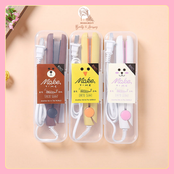 Máy Duỗi Tóc Mini Make Time Duỗi Tóc Và Uốn Cúp 2IN1 Tiện Lợi