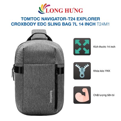 Túi đeo chéo Tomtoc Navigator-T24 Explorer CroxBody EDC Sling Bag 7L 14 inch T24M1 - Hàng chính hãng