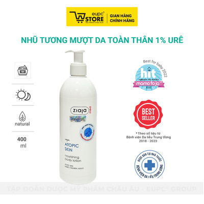 Nhũ Tương Mượt Da Toàn Thân 1% Urê Ziaja Med 400ml Giúp Làm Dịu Nhẹ & Dưỡng Ẩm, Giảm Khô Da EUPC STORE