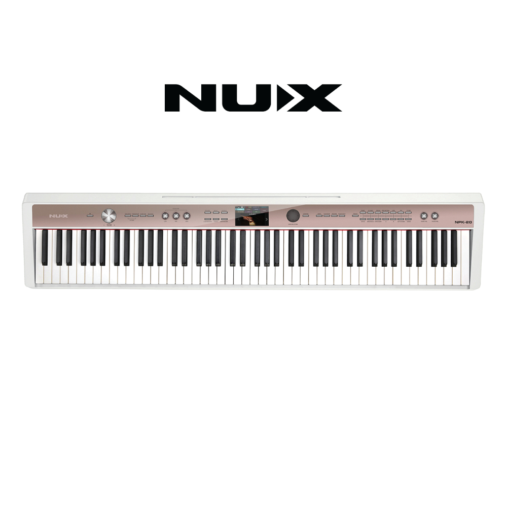 Đàn Piano điện, Portable Digital Piano - Nux NPK-20 (NPK20) - White, Triple-Sensor Scaled Hammer-Act