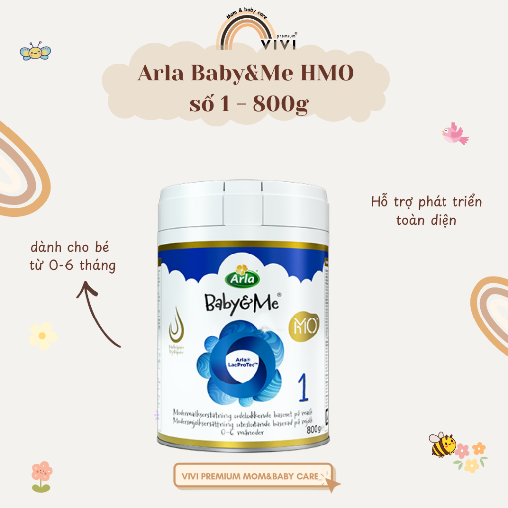 Sữa Arla Baby&Me HMO Số 1 800g (0-6 Tháng Tuổi)