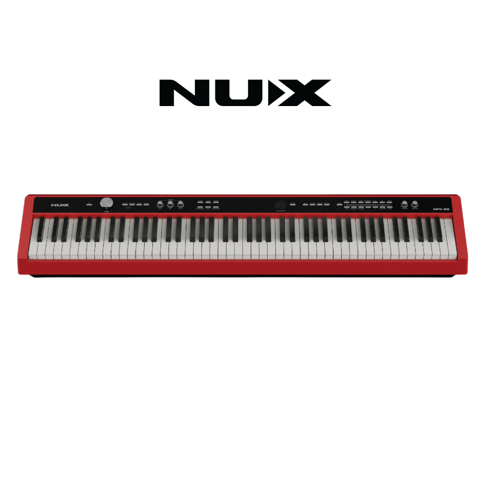 Đàn Piano điện, Portable Digital Piano - Nux NPK-20 (NPK20) - Red, Triple-Sensor Scaled Hammer-Actio