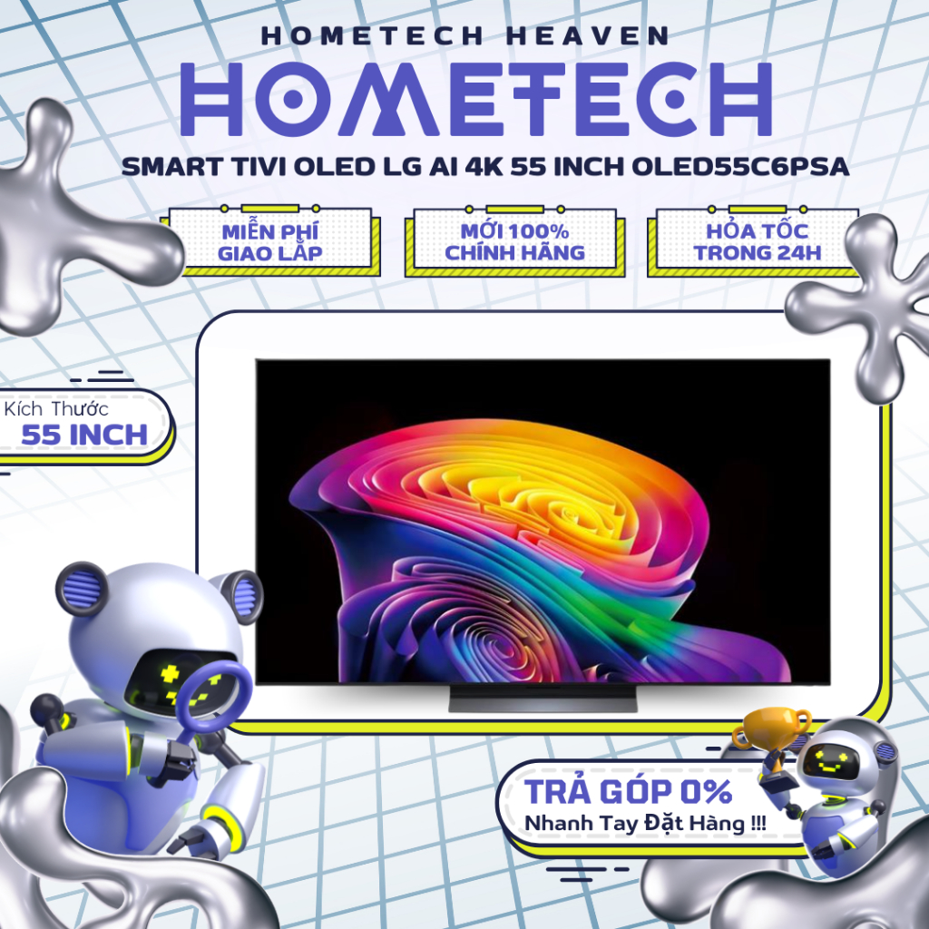 OLED55C6PSA [GIAO LẮP HCM] Smart Tivi OLED LG AI 4K 55 inch OLED55C6PSA - CHÍNH HÃNG, MODEL 2026