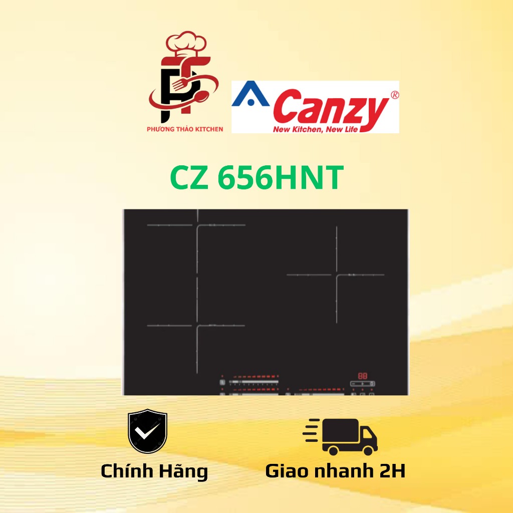 CZ 656HNT - Bếp 3 Vùng Từ Canzy - 3 vùng nấu độc lập, tính năng cao cấp - Inverter biến tần thông mi